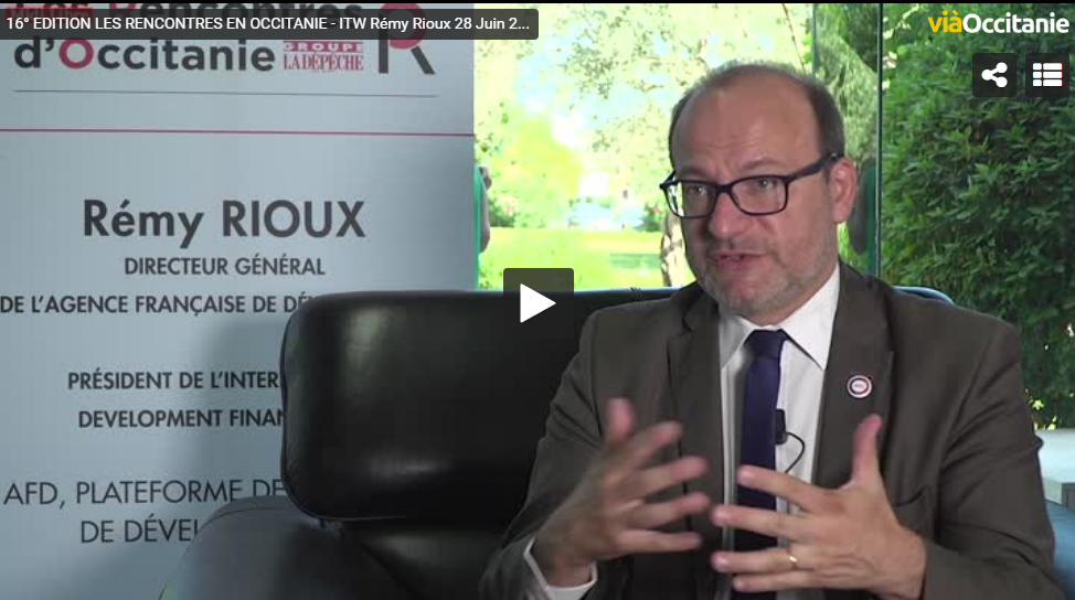 Rémy RIOUX DG AFD Vidéo Interview 28 juin 2018 Les Rencontres d'Occitanie